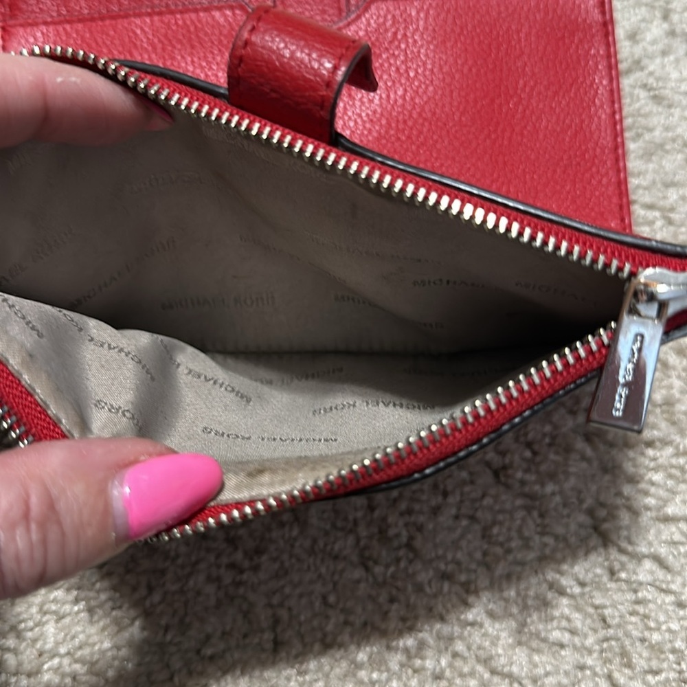 Michael Kors Red Wallet Wristlet - Picture 5 of 10